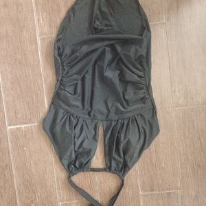 Black one piece bathing suit